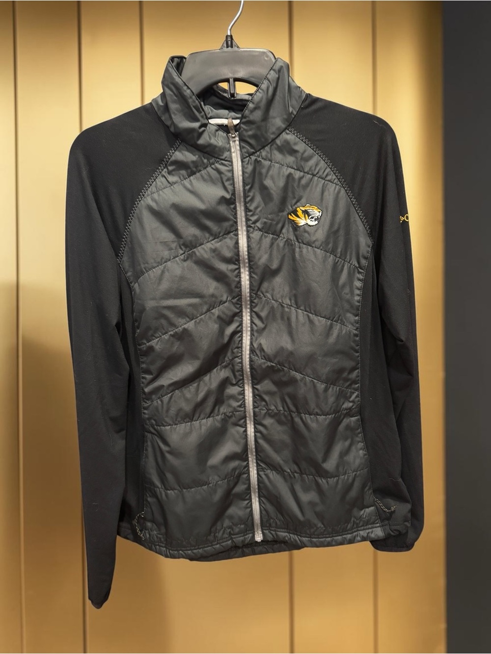 Columbia Black Puffer Jacket with Mizzou logo